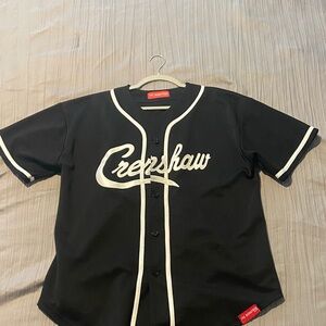Marathon Clothing Crenshaw Black Baseball Style Shirt Size L